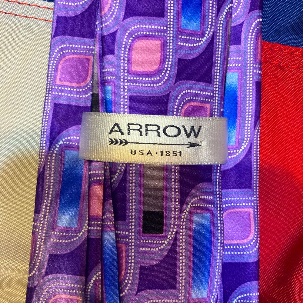 Mens Arrow Multicolor 3.5” Necktie - Picture 3 of 5